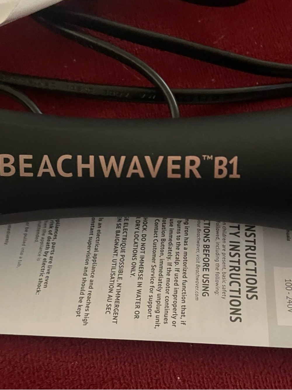 Beachwaver B1 Rotating Curling Iron | B1 in Midnight Rose - Picture 4 of 6